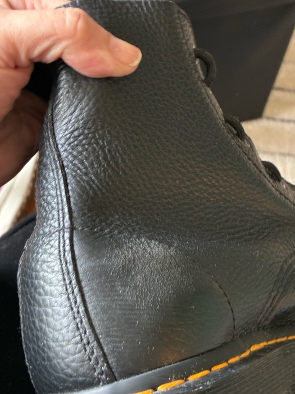Dr. Martens Black Sinclair leather Zip-Front Combat Boots. - Picture 10 of 10